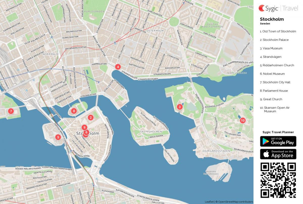 Mapa de vistas de Estocolmo